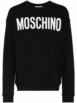 Moschino logo-print crew neck sweatshirt
