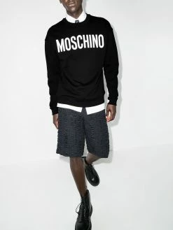 Moschino logo-print crew neck sweatshirt