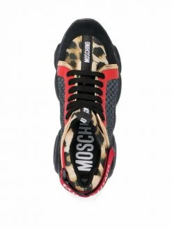 Moschino Logo Tape Teddy Bear sole sneakers