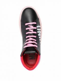 Best reviews of ๐ Moschino Logo print high top ๐ sneakers ๐ฅฐ 9 Moschino logo-print high-top sneakers
