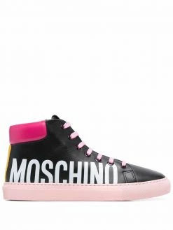 Moschino logo-print high-top sneakers