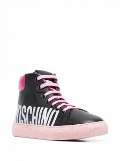 Moschino logo-print high-top sneakers