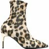 Moschino leopard print sock-style ankle boots