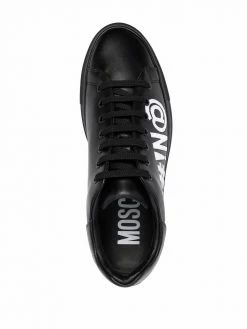 Moschino Symbols logo embroidered lace-up sneakers