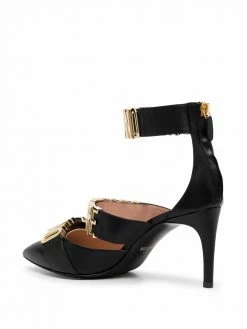 Moschino logo-plaque 80mm pumps