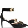 Moschino logo-plaque 80mm pumps
