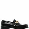 Moschino logo lettered almond-toe loafers