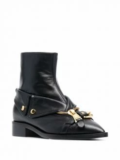 Moschino Moto 35mm leather boots