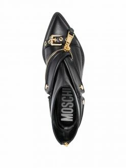 Moschino Moto 35mm leather boots
