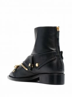 Moschino Moto 35mm leather boots