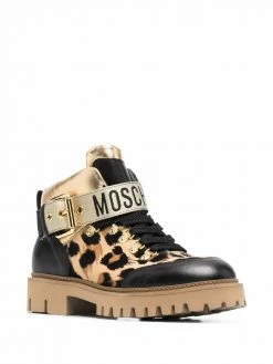 Moschino leopard-print high-top sneakers