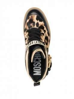 Moschino leopard-print high-top sneakers