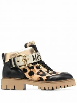 Moschino leopard-print high-top sneakers