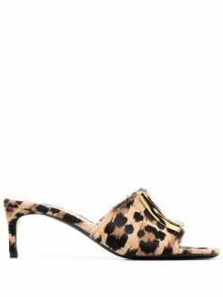 Moschino logo-plaque sandals