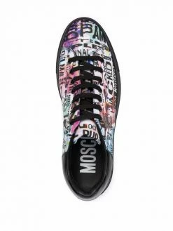 Best Pirce ๐ฏ Moschino Graphic print low top ๐ sneakers ๐ 9 Moschino graphic-print low-top sneakers