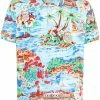 Moschino island-print teddy-bear polo shirt