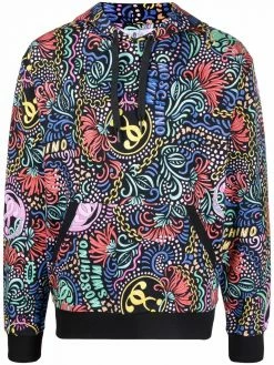 Moschino all-over print hoodie