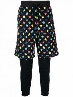 Moschino layered star-print trousers