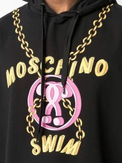 Moschino Double question mark-print sleeveless hoodie