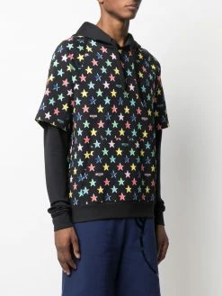 Moschino star-print layered hoodie