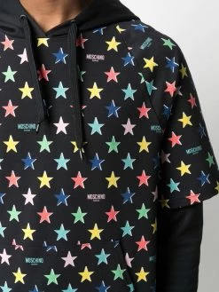 Moschino star-print layered hoodie