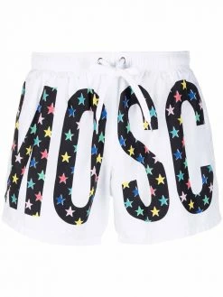 Moschino logo-print swim shorts