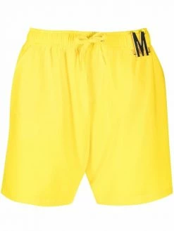 Moschino logo plaque swim shorts