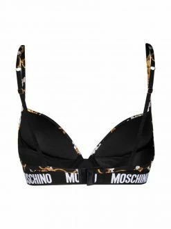 Moschino teddy-chain print bra