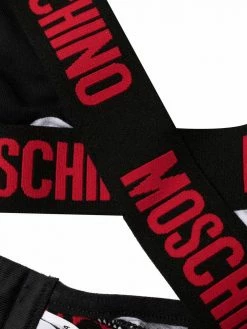 Moschino logo-strap triangle bra