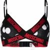 Moschino logo-strap triangle bra