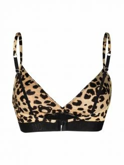 Moschino teddy-leopard print bra