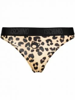 Moschino leopard teddy-print thong