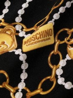 Moschino teddy-chain print slip nightdress