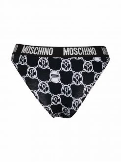 Moschino logo-chain print briefs