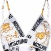 Moschino bear-chain print bra