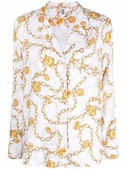 Moschino teddy-chain print pyjama set