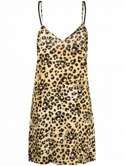Moschino Teddy-print leopard nightdress