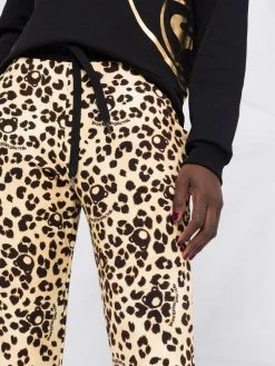 Moschino teddy leopard-print trousers