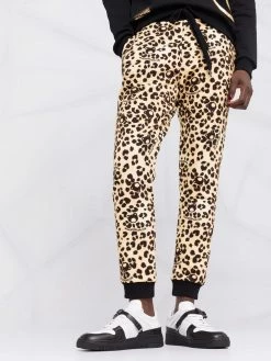 Moschino teddy leopard-print trousers