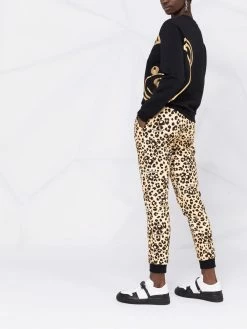 Moschino teddy leopard-print trousers