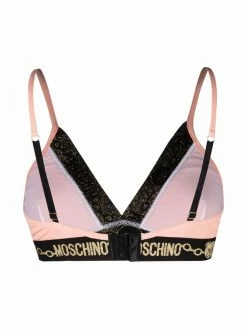 Moschino teddy chain-detail triangle bra