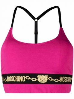 Moschino teddy chain-detail sports bra