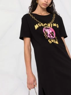 Moschino logo-print T-shirt dress