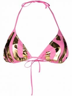 Moschino maxi logo bikini top