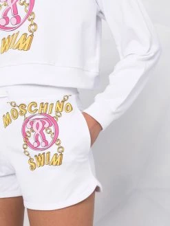 Moschino logo-print jogger shorts