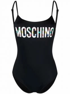 Moschino logo print one-piece swimsuit