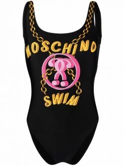Moschino Double Question Mark logo swimsuit