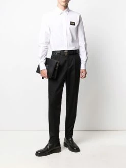 Moschino logo-plaque long-sleeve shirt