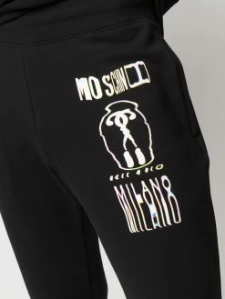 Moschino Warped Glitch Artworks print track pants