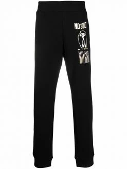 Moschino Warped Glitch Artworks print track pants